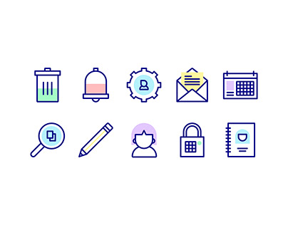 User Interface - Lineal color icons