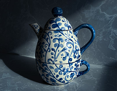 Freehand Pottery Painting - Tea for One