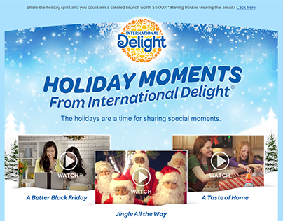 International Delight Holiday Tongal Email