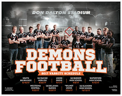 2017 Demons Football Poster