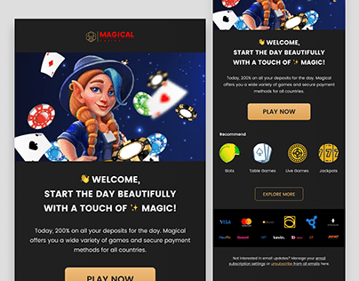 Project thumbnail - Casino Email Newsletter Design