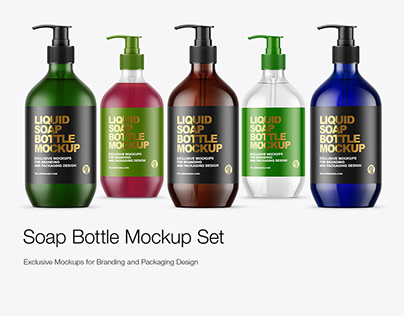 Soap Bottle PSD Mockup