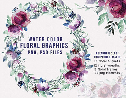 water color flower, graphics, pattern, flowers, folwers