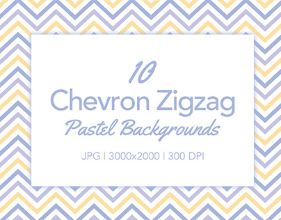 10 Chevron Zigzag Backgrounds in Pastel Colors