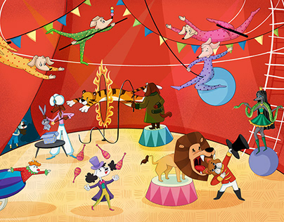 CHARLIE AND THE CIRCUS book's illustrations