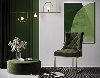 Rupert Dining Chair-Aged Green/Sonder Living Furniture