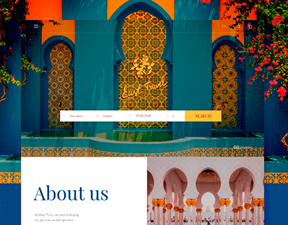 UI UX landing page, tours website, Morocco online store