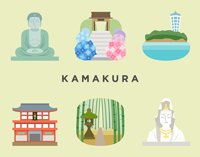 Kamakura Icons Illustration : JAPAN