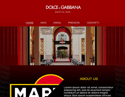restyling for Dolce & Gabbana x Martini Bar website