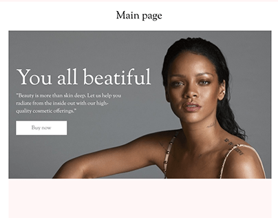 Fenty Beauty website redesign