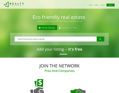 Eco Friendly real estate Web page Design