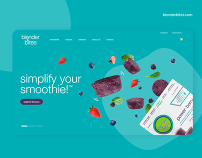 Smoothie Product Web Design | Blender Bites