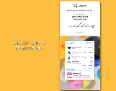 DailyUI - Day 17 - Email Receipt