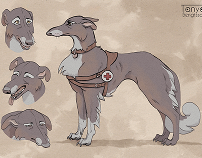 Character design - The Red Cross Dog
