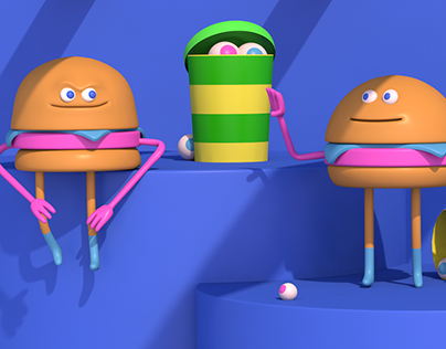 3d food characters