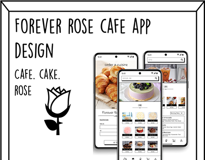 Forever Rose cafe app design
