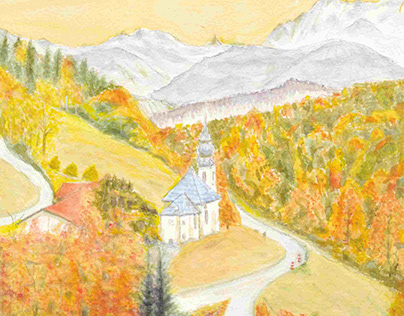 Watercolour Exercise - Berchtesgaden (I)