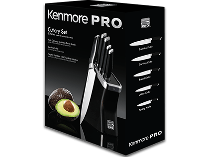 Packaging Design for Kenmore PRO Cutlery Set