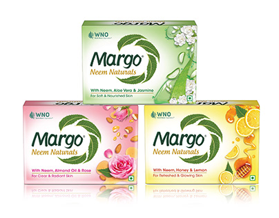 Packaging design for Margo soap's new Naturals range