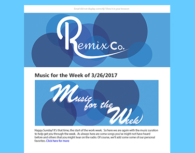 RemixCo E-Newletter Template