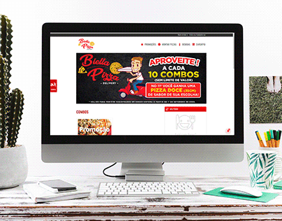 Biella Pizza - Banner Site Promoção