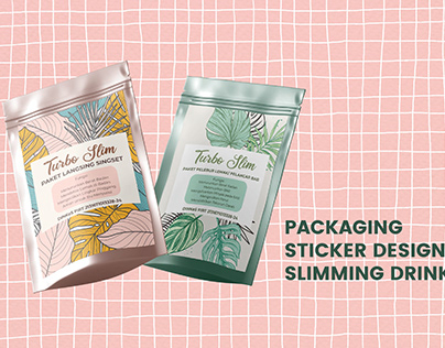 Packaging Sticker Design (Healthy Slimming Drink)