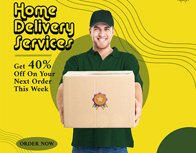 delivery man | social media design | graphic design
