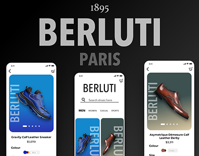 Berluti Shoes Checkout Page UI Design