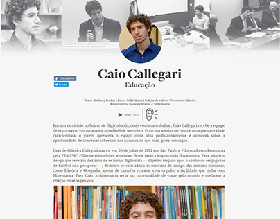 Perfil jornalístico de Caio Callegari