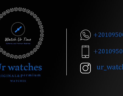 Ur watches,online business page, business card