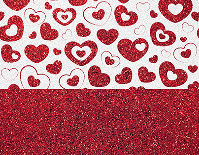 red heart glitter