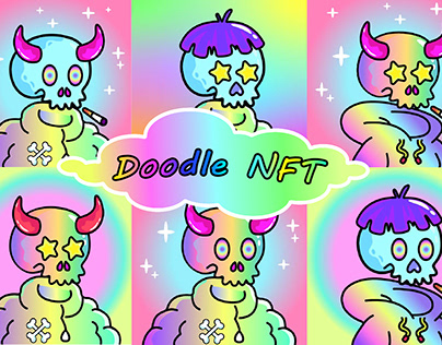 Doodle NFT Art Cute Cartoon Character Avatar