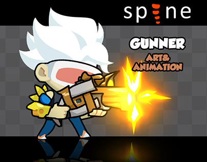 Spine 2D Character Animation: Gunner