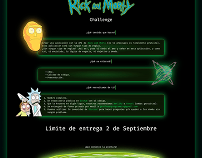 Rick and Morty Challenge | UX/UI Design