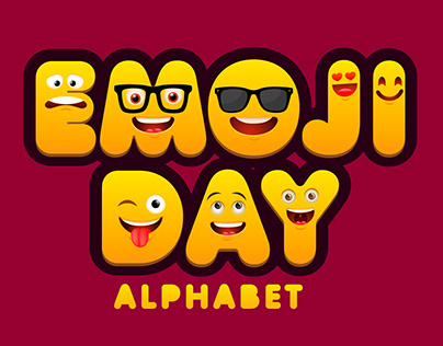 Emoji alphabet smile faces