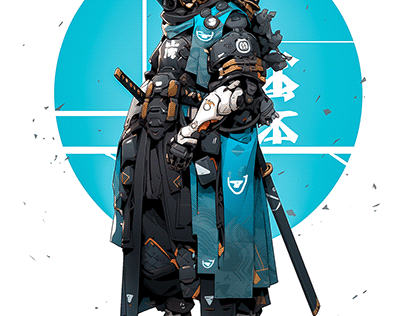 Samurai Model - NEO Blue 3 Swords
