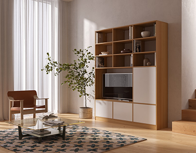 3D RENDERING OF THE LIVING ROOM FOR MANUFACTURING
