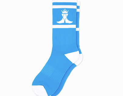 Blue Custom Socks With Logo