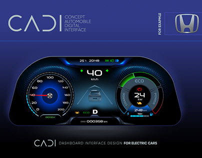 Concept Digital Dashboard Electro car