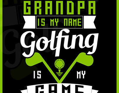 Grandpa Golfing T Shirt Design