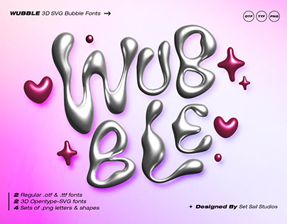 Wubble SVG Font & Letterset