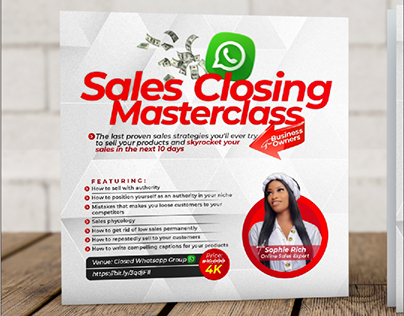 Flyer Design for a Sales Masterclass