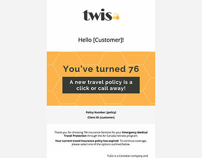 TWIS Insurance - Email Creative