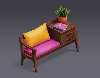 Project thumbnail - Vintage chair. Homescapes style
