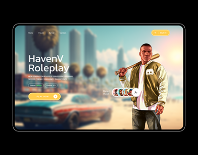 Haven Roleplay - Landing page GTA V (UI/UX)