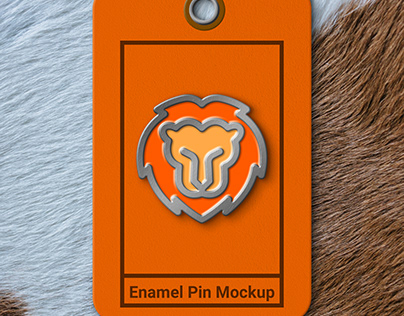 Free Enamel Pin Mockup