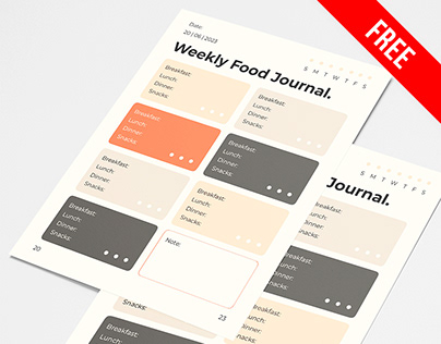 Cool Weekly Food Journal - free Google Docs Template