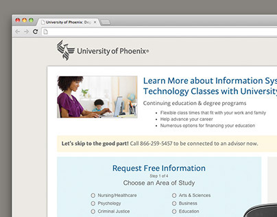 University of Phoenix - Landing Page