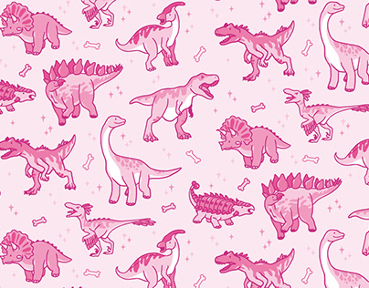 Pink and Sparkly Dinos
