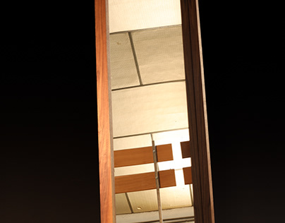 Project thumbnail - floor mirror 03 in walnut (real photography) no CGI